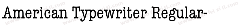 American Typewriter Regular字体转换